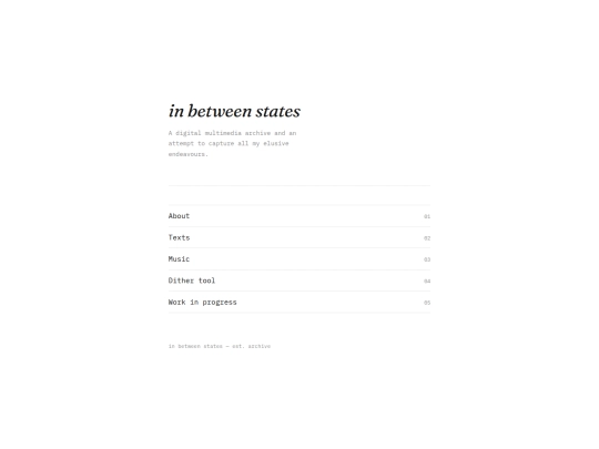 inbetweenstates-minimal screenshot
