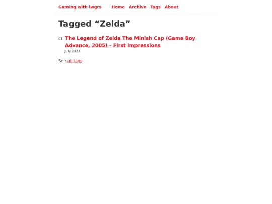 tags/zelda screenshot