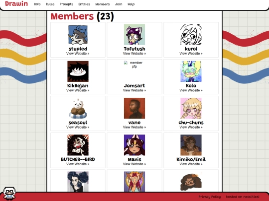 members screenshot