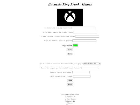 Pag web/Encuesta screenshot