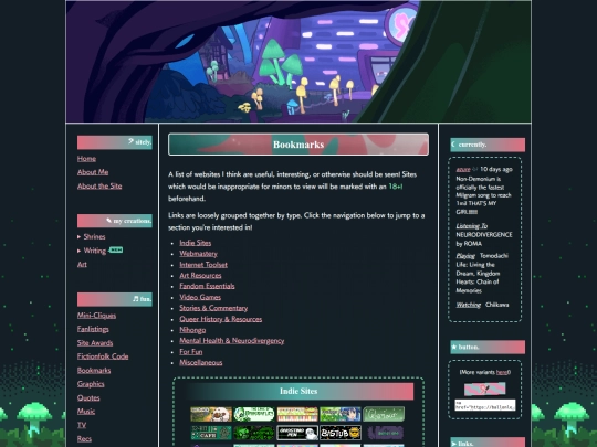 links screenshot