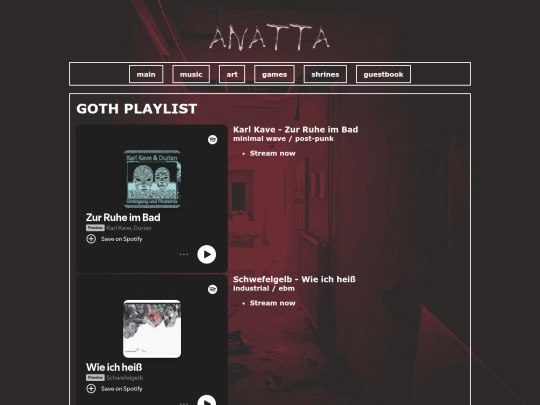 playlist_goth screenshot