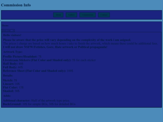 html/commission screenshot