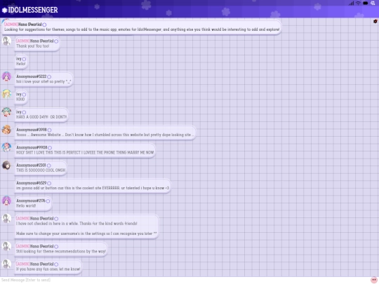 phonePages/idolMessenger screenshot