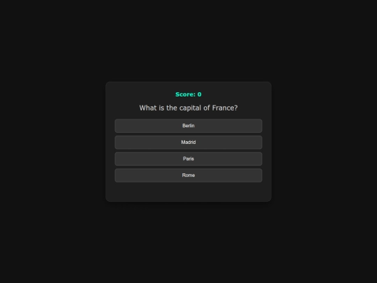 Quiz screenshot