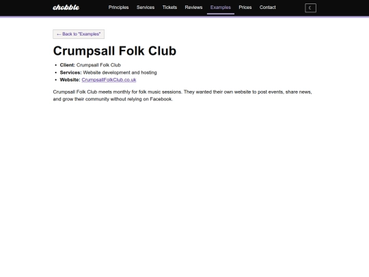 examples/crumpsall-folk-club screenshot