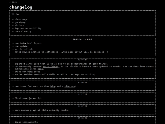 changelog screenshot