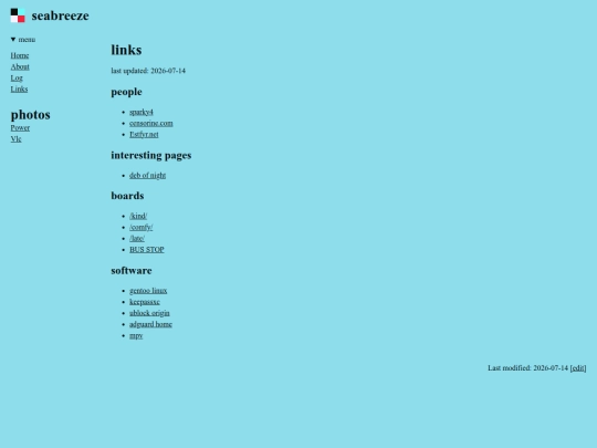 links screenshot