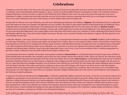 Celebrations screenshot