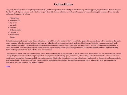 Collectibles screenshot