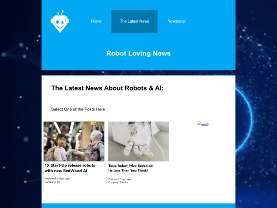 NewsPage screenshot