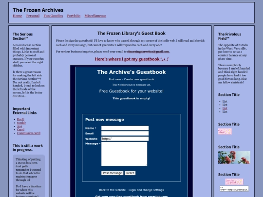 guestbook screenshot