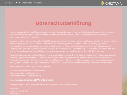 datenschutz screenshot