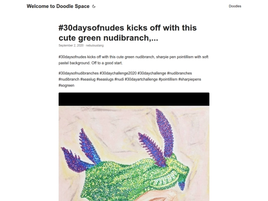 posts/2020-09-02-30daysofnudes-kicks-off-with-this-cute-green-nudib screenshot