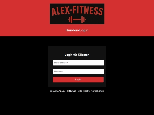 login screenshot