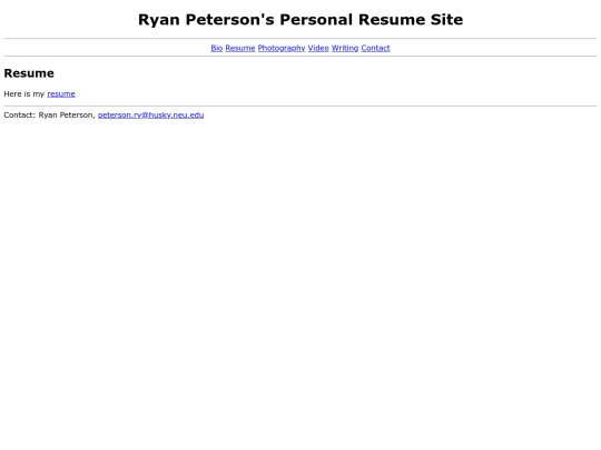 resume screenshot
