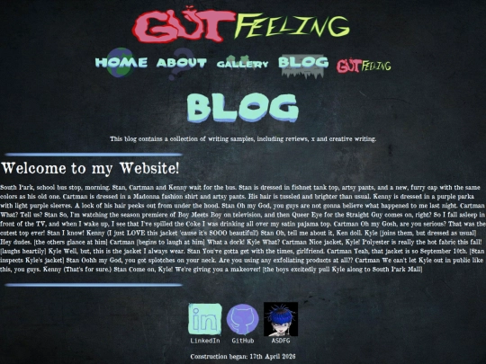 html/blog screenshot