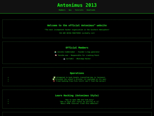index screenshot