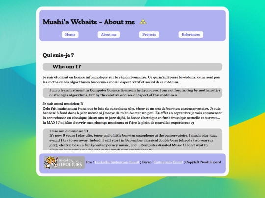 about-me screenshot
