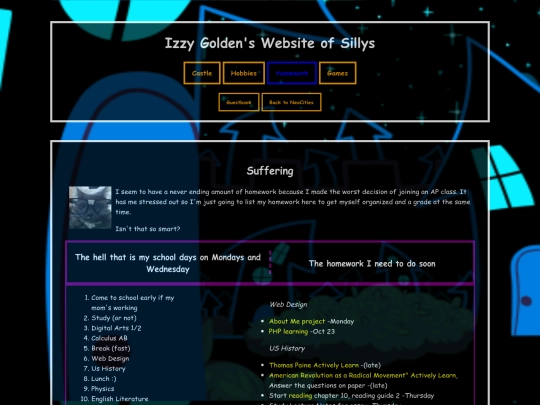 homework screenshot