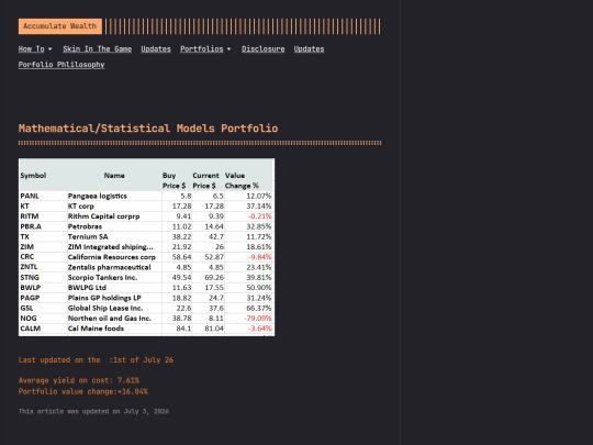 mathematicalstatistical-models-portfolio screenshot