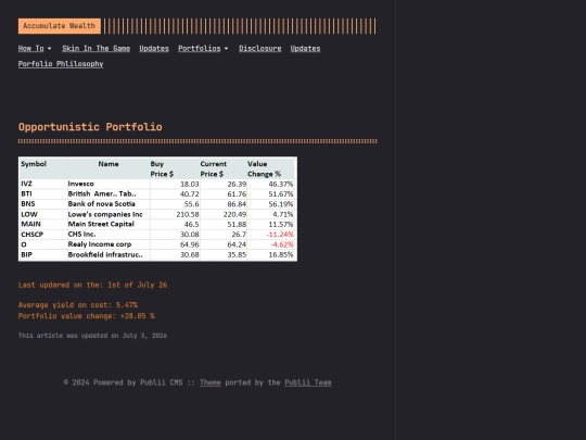 opportunistic-portfolio screenshot