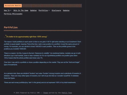 portfolios screenshot