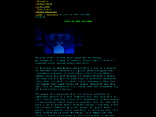 thoughts/lostontheoldweb screenshot