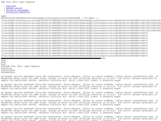 Web embedded/ibmplexmono-light-demo screenshot