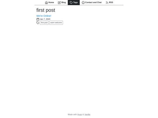 tags/first-post screenshot