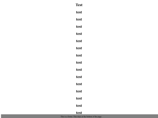 Footertest screenshot