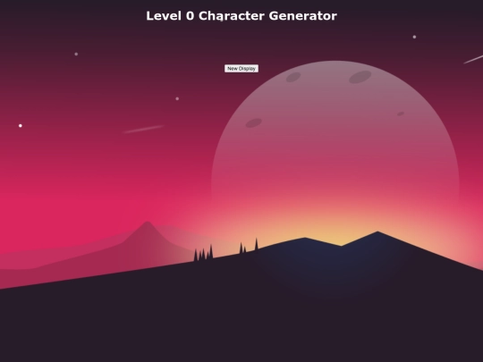 Level-0-Character-Generator screenshot