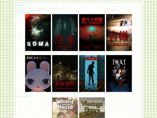 games screenshot