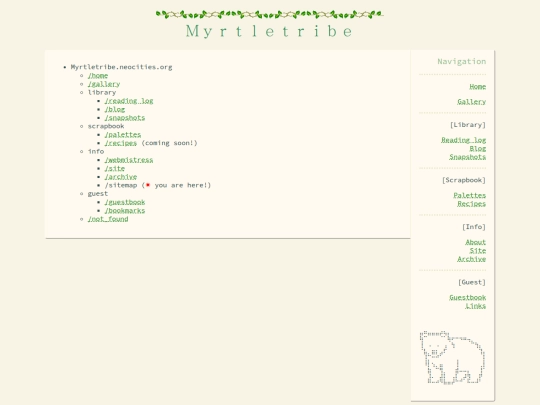 info/sitemap screenshot