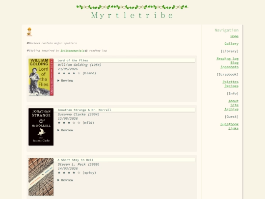 library/reading-log screenshot
