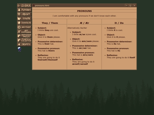 pronouns screenshot