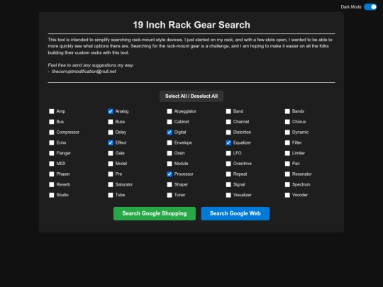 RackSearchTool screenshot