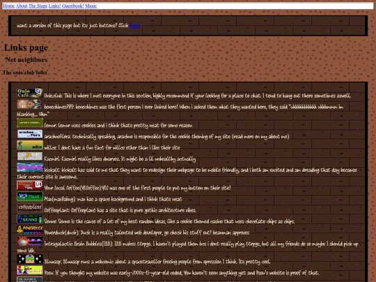 website/links screenshot