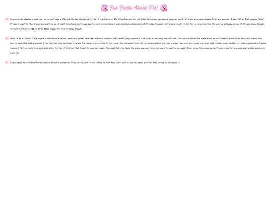 about/funfacts screenshot