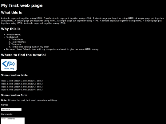 test screenshot