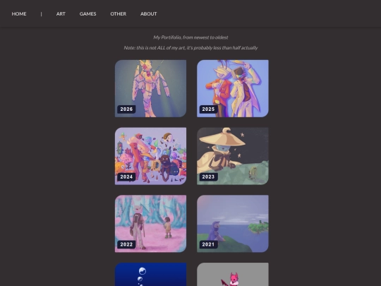 portfolio/art screenshot