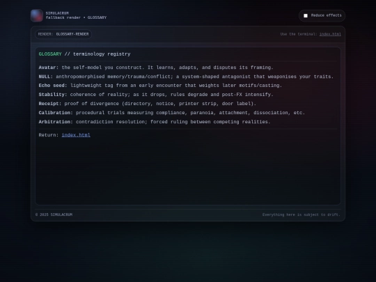 glossary screenshot