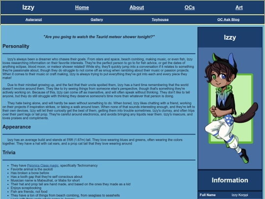 OCs/Izzy screenshot