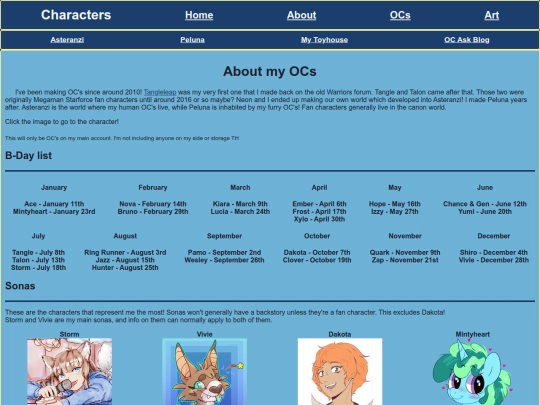 OCs screenshot