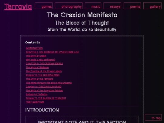essays/the_crexian_manifesto screenshot
