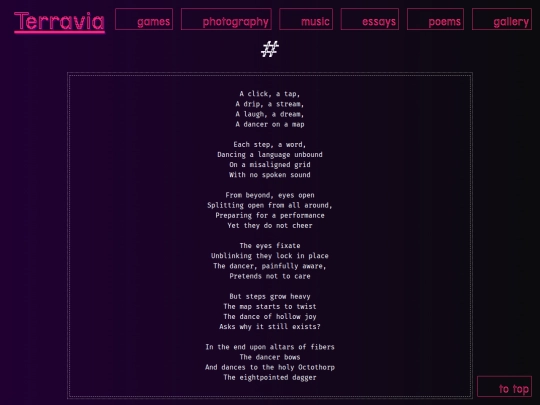 poems/octothorp screenshot
