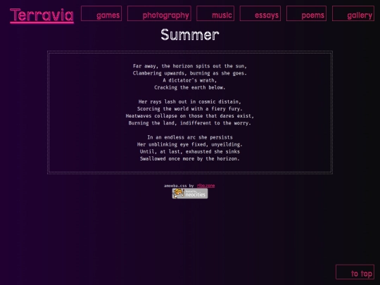 poems/summer screenshot