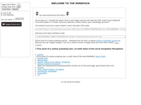 testingpage screenshot