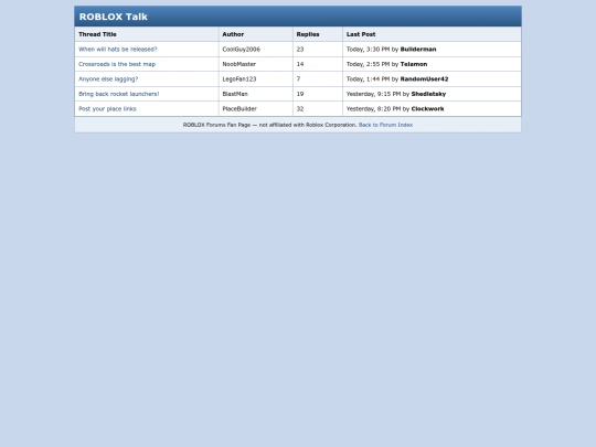Forumboard screenshot