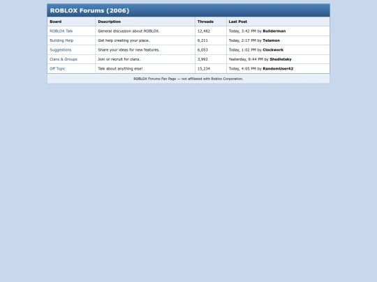 forums screenshot